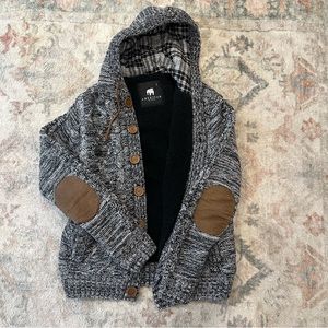 American Stitch sweater jacket with arm patch